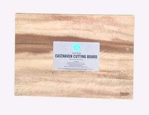 NEW Martha Stewart Acacia Wood Easthaven Reversible Cutting Board 18" X 12.6"